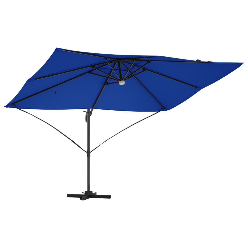 Produktbild för Parasoll 351 x 250 x 253 cm Polyester och aluminium Azurblå