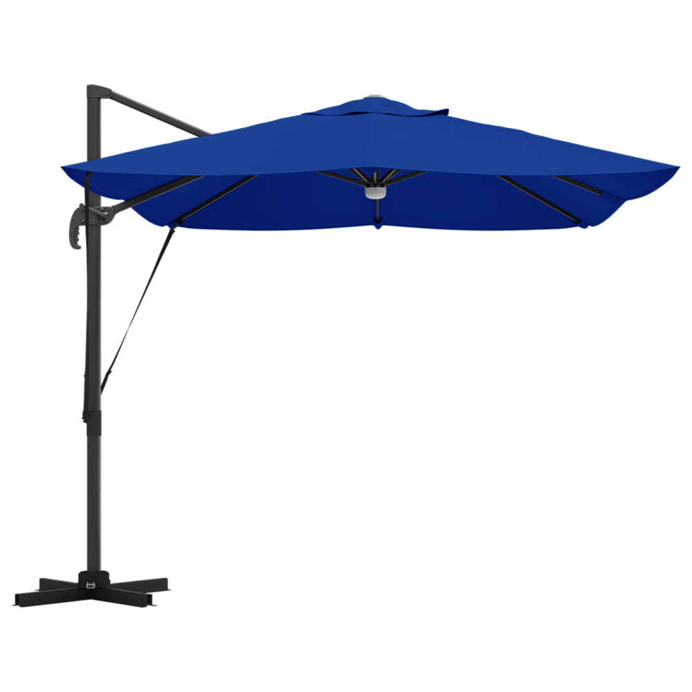 Produktbild för Parasoll 351 x 250 x 253 cm Polyester och aluminium Azurblå