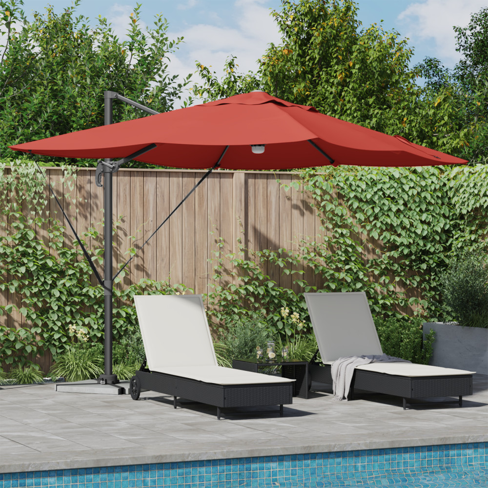 Produktbild för Parasoll Terracotta 351 x 250 x 253 cm Polyester och aluminium