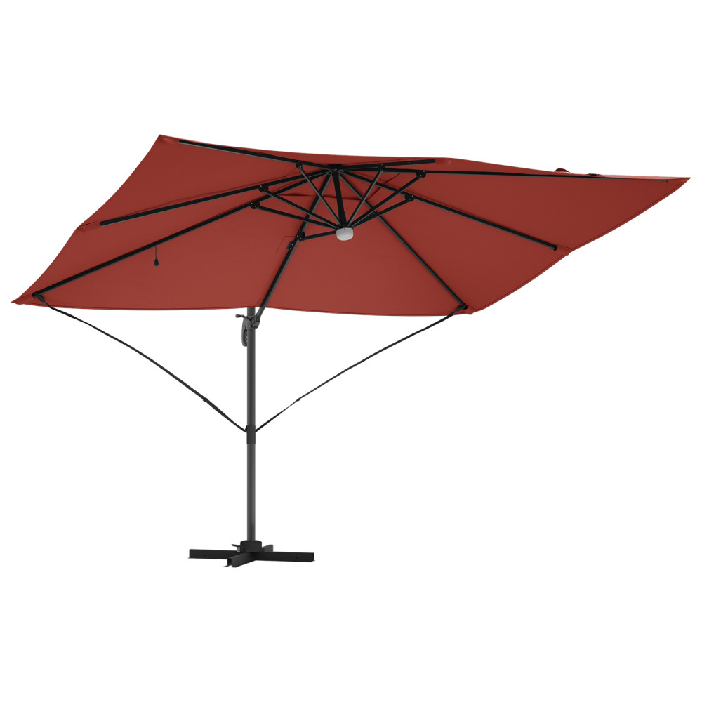 Produktbild för Parasoll Terracotta 351 x 250 x 253 cm Polyester och aluminium