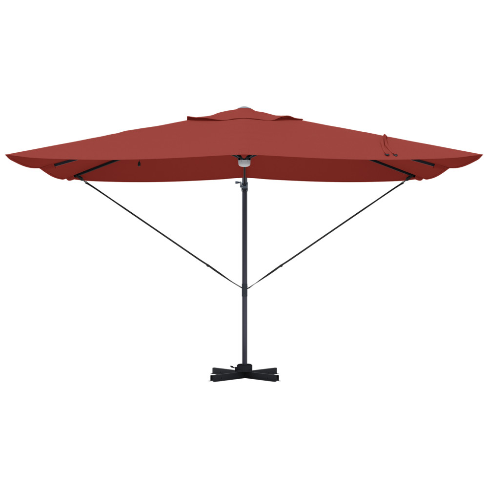 Produktbild för Parasoll Terracotta 351 x 250 x 253 cm Polyester och aluminium