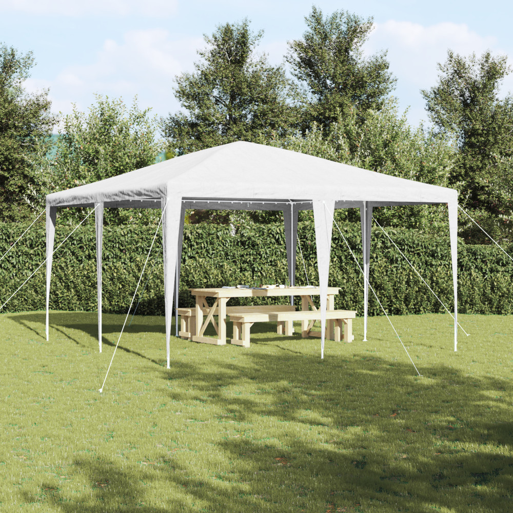 Produktbild för Partytält Vit 400 x 400 x 266 cm Polyeten och Stål