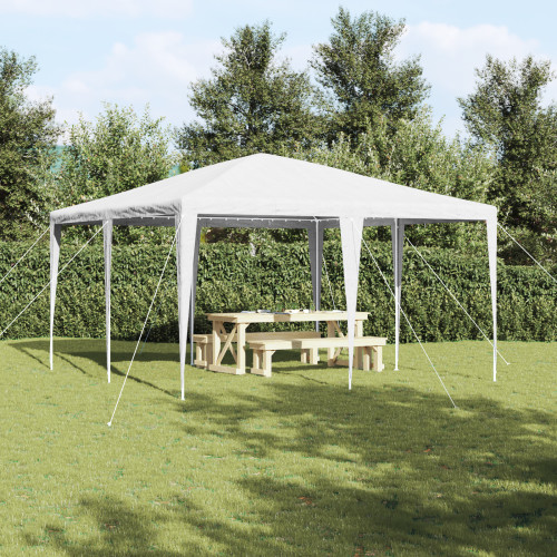 vidaXL Partytält Vit 400 x 400 x 266 cm Polyeten och Stål