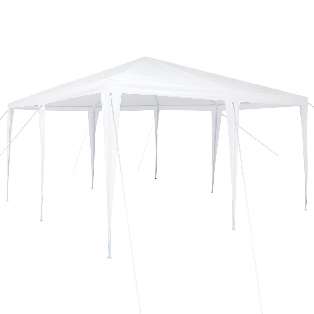 Produktbild för Partytält Vit 400 x 400 x 266 cm Polyeten och Stål