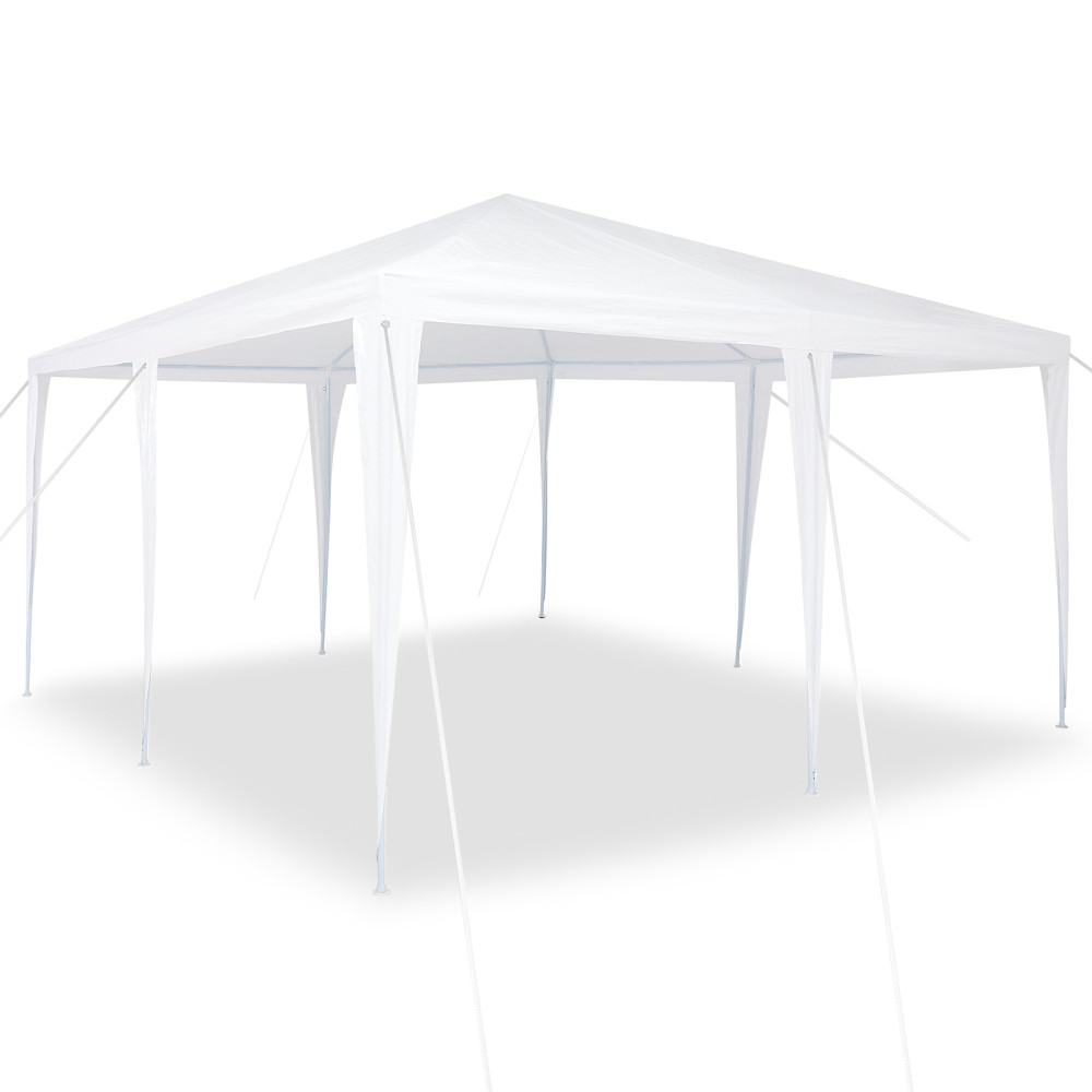 Produktbild för Partytält Vit 400 x 400 x 266 cm Polyeten och Stål