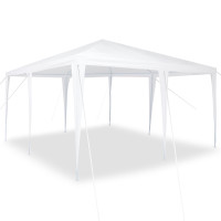 Produktbild för Partytält Vit 400 x 400 x 266 cm Polyeten och Stål