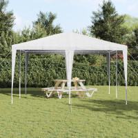 Produktbild för Partytält Vit 400 x 400 x 266 cm Polyeten och Stål