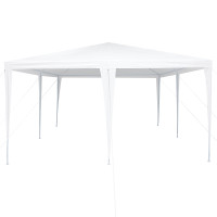 Produktbild för Partytält Vit 400 x 400 x 266 cm Polyeten och Stål