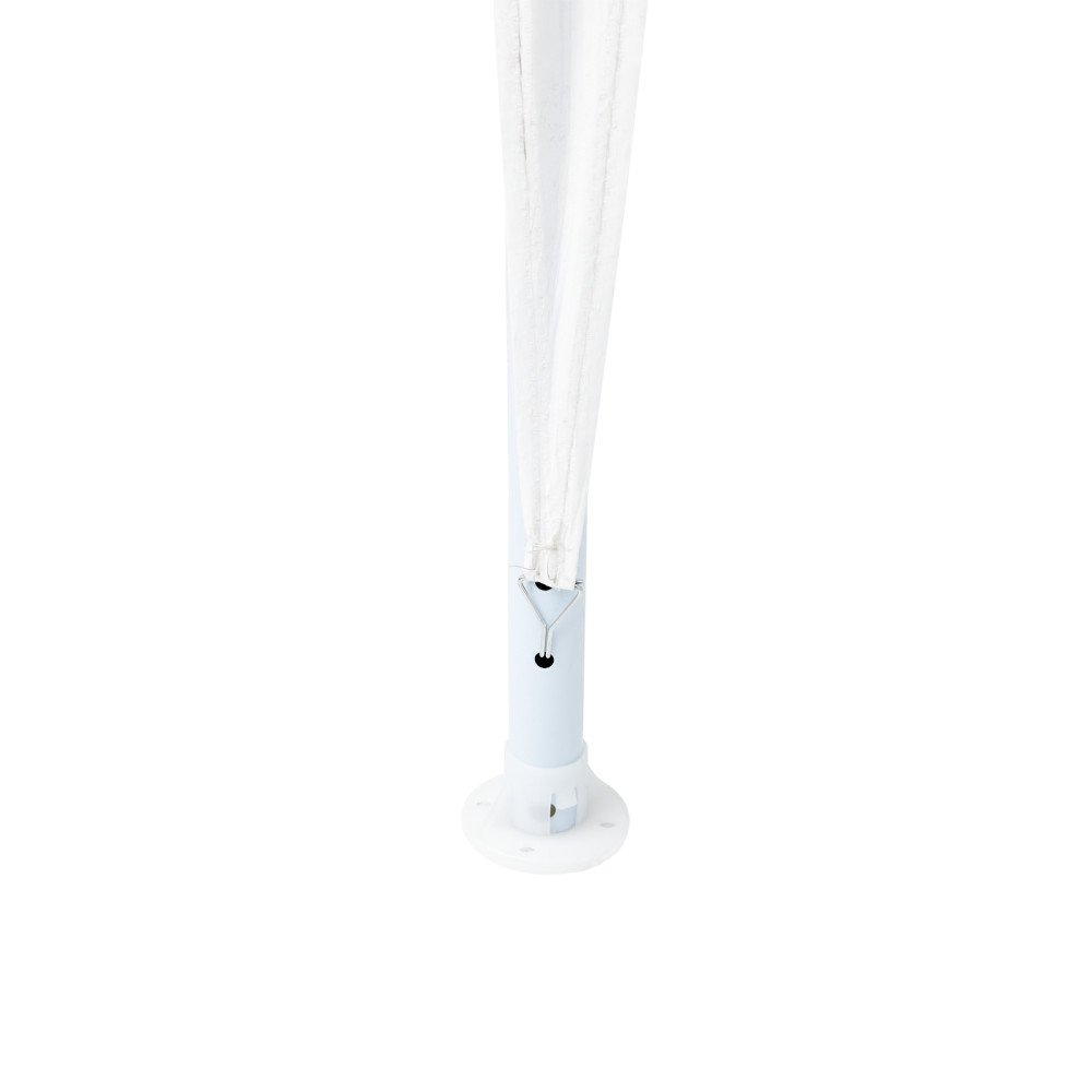 Produktbild för Partytält Vit 400 x 400 x 266 cm Polyeten och Stål
