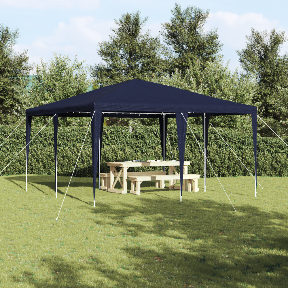 Produktbild för Partytält Blå 400 x 400 x 266 cm Polyeten och Stål