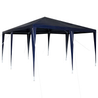Produktbild för Partytält Blå 400 x 400 x 266 cm Polyeten och Stål