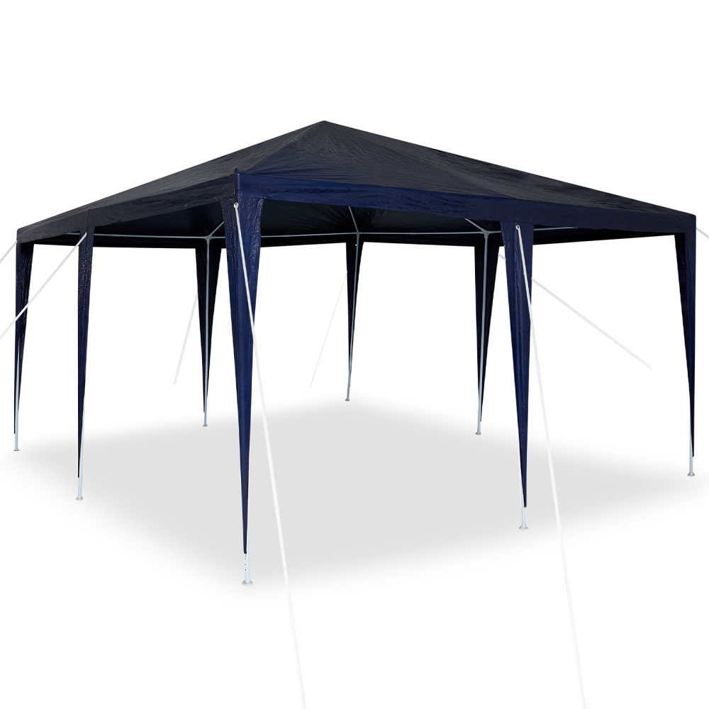 Produktbild för Partytält Blå 400 x 400 x 266 cm Polyeten och Stål