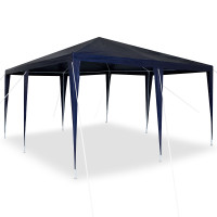 Produktbild för Partytält Blå 400 x 400 x 266 cm Polyeten och Stål