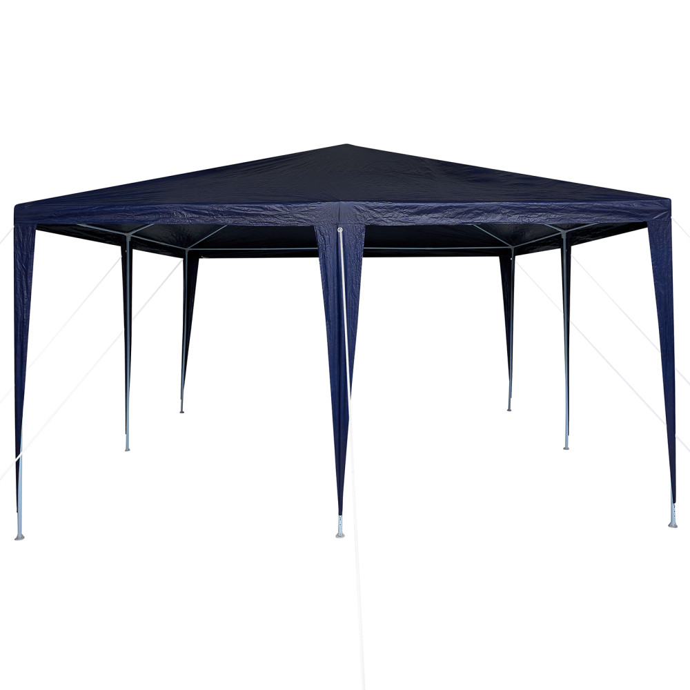 Produktbild för Partytält Blå 400 x 400 x 266 cm Polyeten och Stål