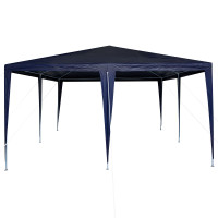 Produktbild för Partytält Blå 400 x 400 x 266 cm Polyeten och Stål