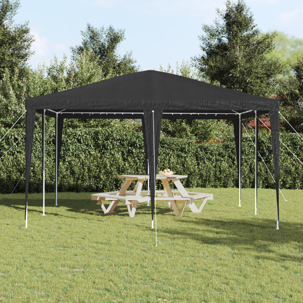 Produktbild för Partytält Antracit 400 x 400 x 266 cm Polyeten och Stål
