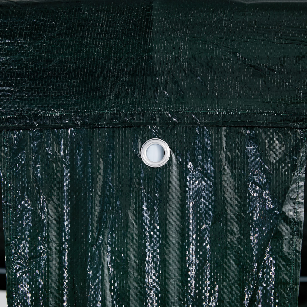 Produktbild för Partytält Grön 400 x 400 x 266 cm Polyeten och Stål