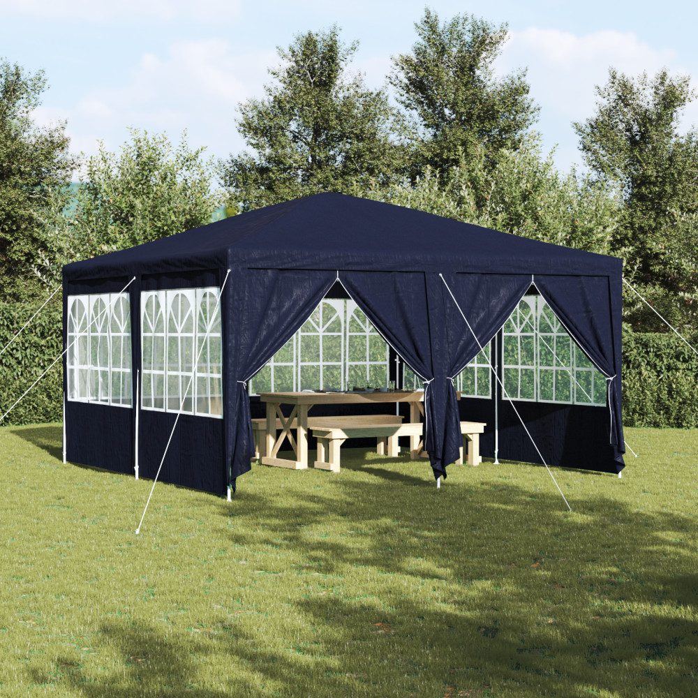 Produktbild för Partytält Blå 400 x 400 x 266 cm polyeten