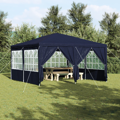 vidaXL Partytält Blå 400 x 400 x 266 cm polyeten