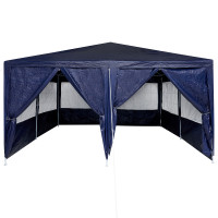 Produktbild för Partytält Blå 400 x 400 x 266 cm polyeten