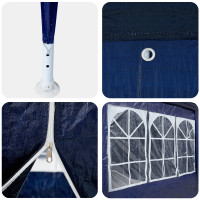 Produktbild för Partytält Blå 400 x 400 x 266 cm polyeten