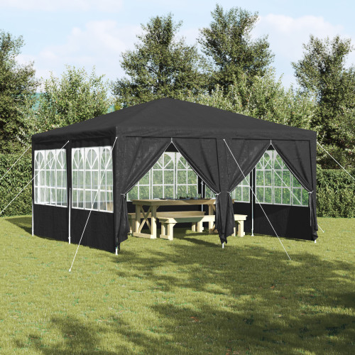 vidaXL Partytält Antracit 400 x 400 x 266 cm polyeten