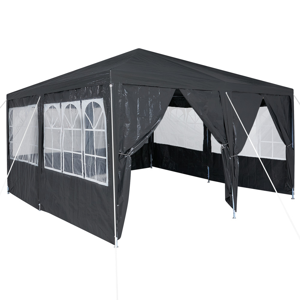 Produktbild för Partytält Antracit 400 x 400 x 266 cm polyeten