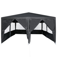 Produktbild för Partytält Antracit 400 x 400 x 266 cm polyeten