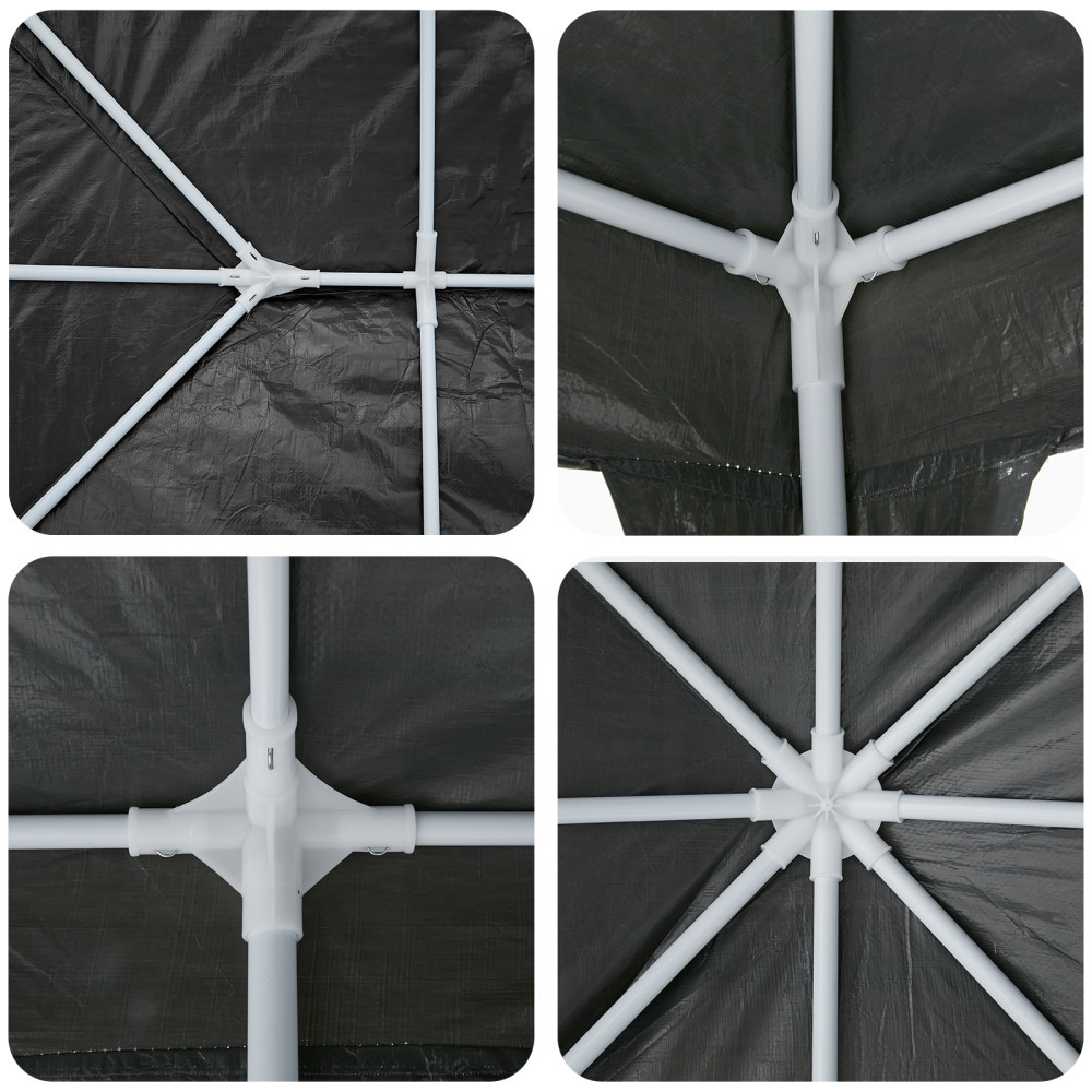 Produktbild för Partytält Antracit 400 x 400 x 266 cm polyeten