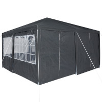 Produktbild för Partytält Antracit 400 x 400 x 266 cm polyeten