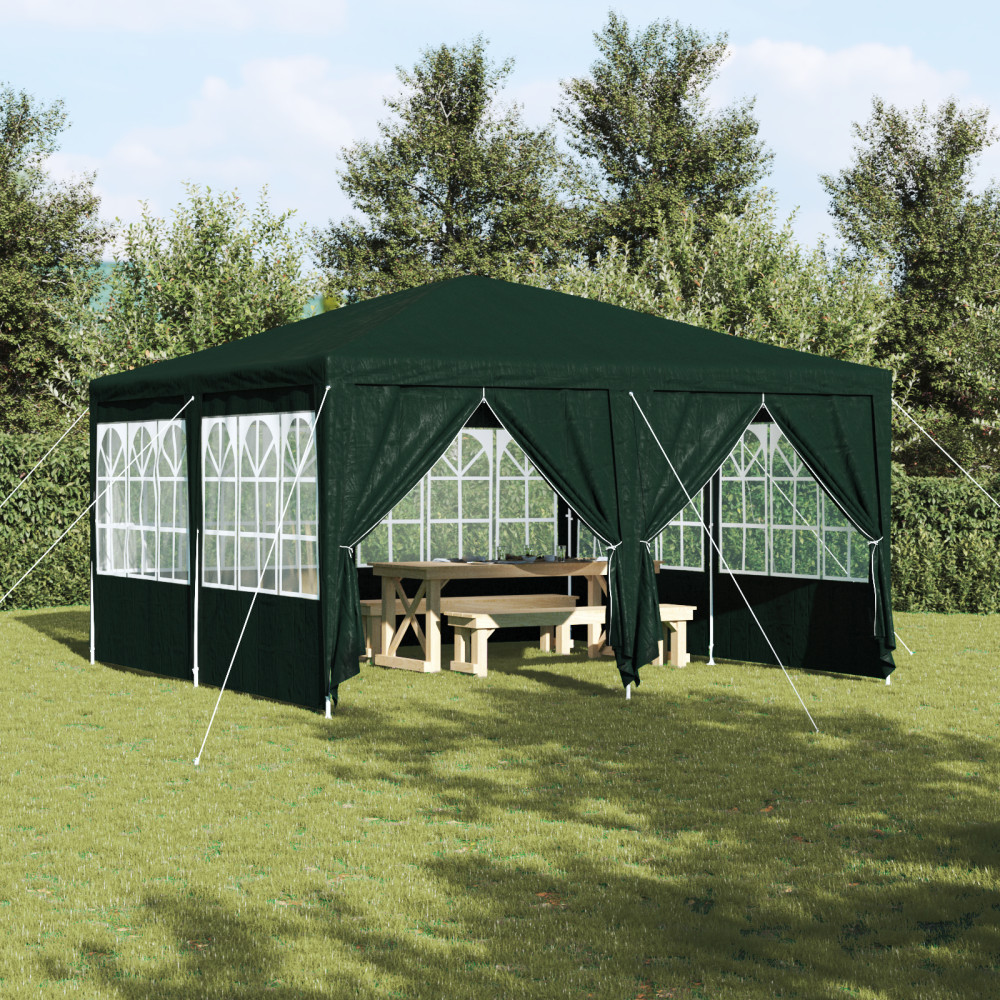 Produktbild för Partytält Grön 400 x 400 x 266 cm polyeten