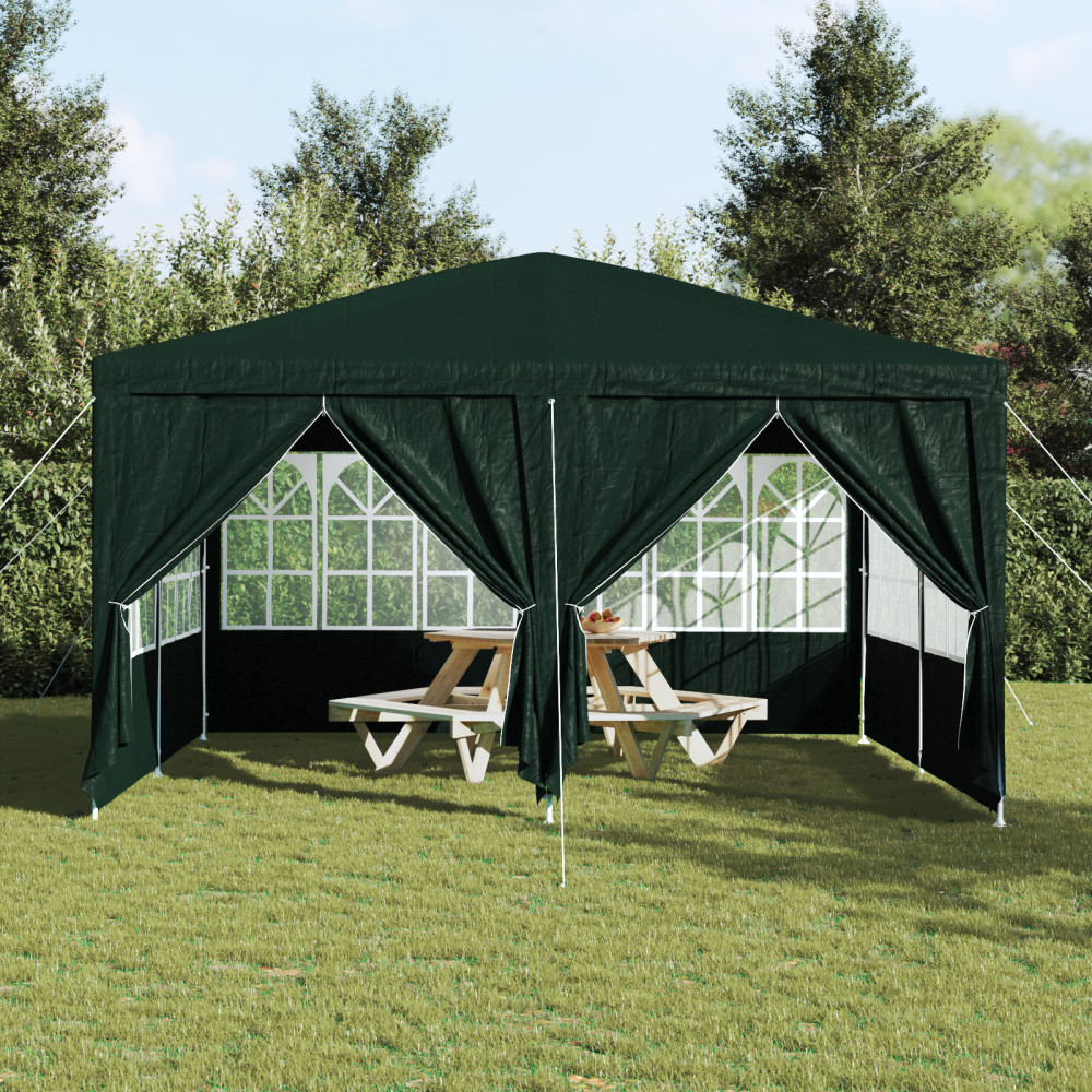 Produktbild för Partytält Grön 400 x 400 x 266 cm polyeten