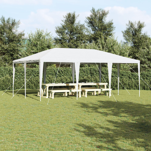 vidaXL Partytält Vit 600 x 400 x 266 cm Polyeten och Stål