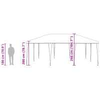 Produktbild för Partytält Antracit 600 x 400 x 266 cm Polyeten och Stål