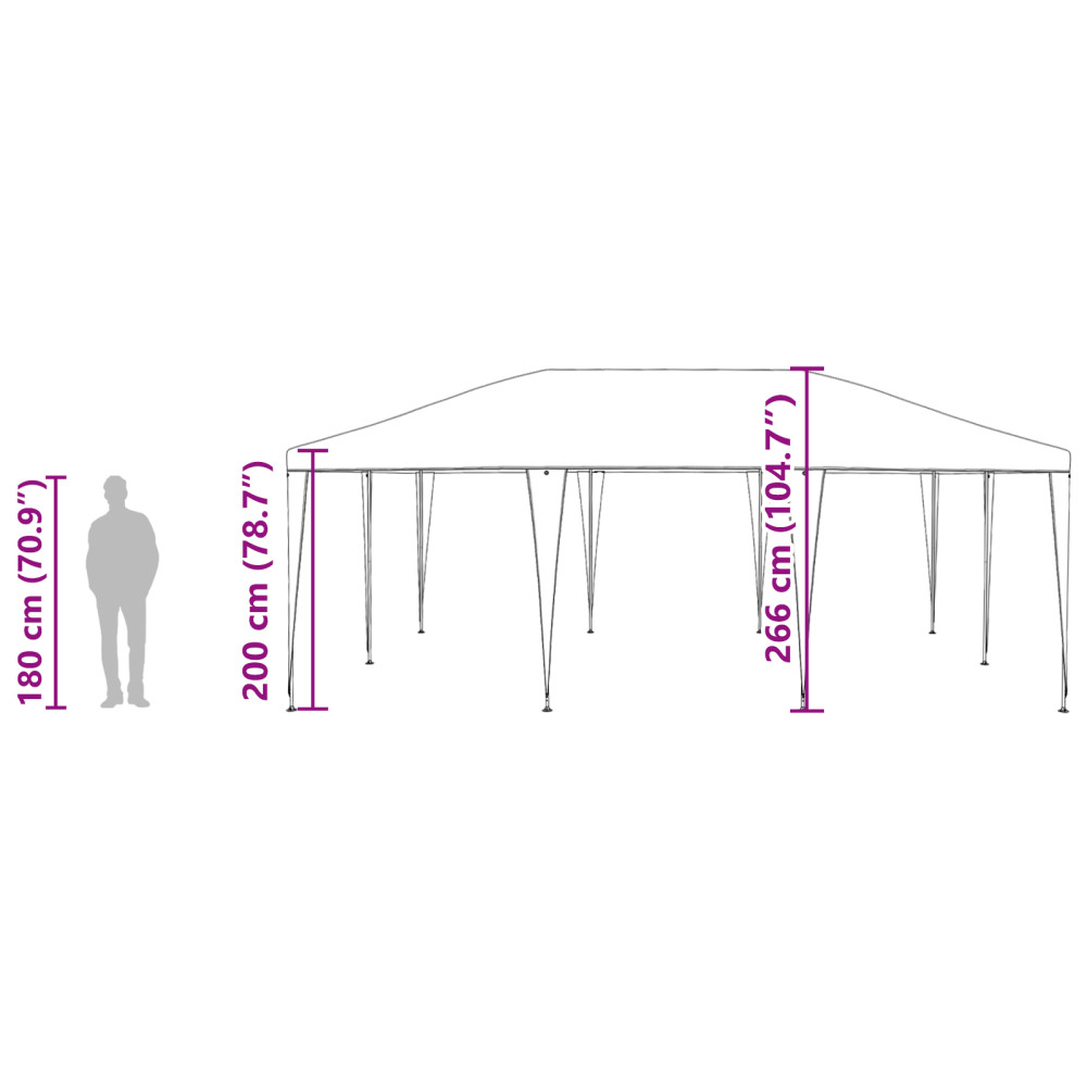 Produktbild för Partytält Grön 600 x 400 x 266 cm Polyeten och Stål
