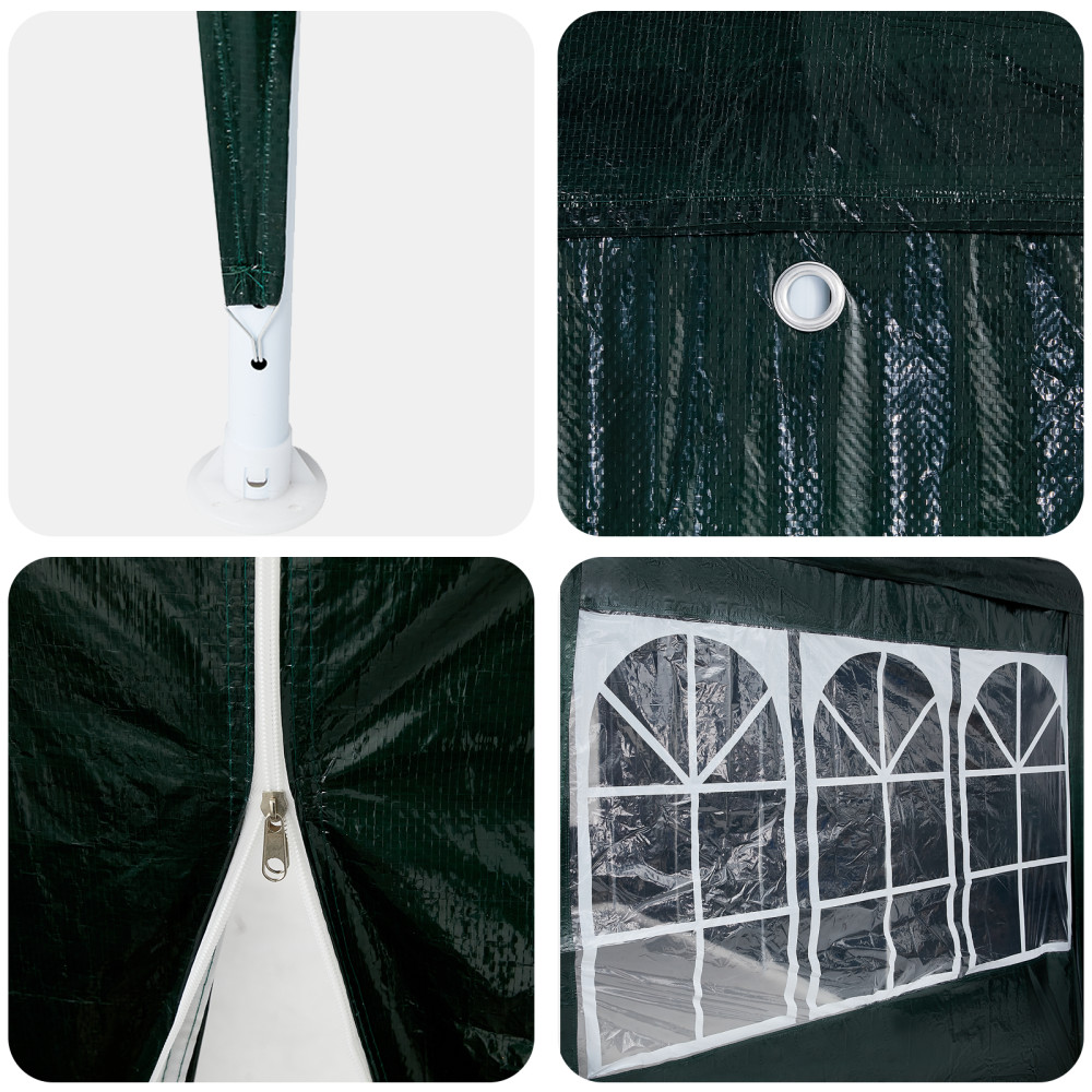 Produktbild för Partytält Grön 600 x 400 x 266 cm polyeten