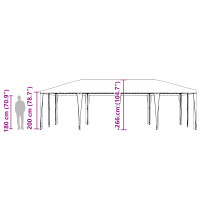 Produktbild för Partytält Antracit 800 x 400 x 266 cm Polyeten och Stål