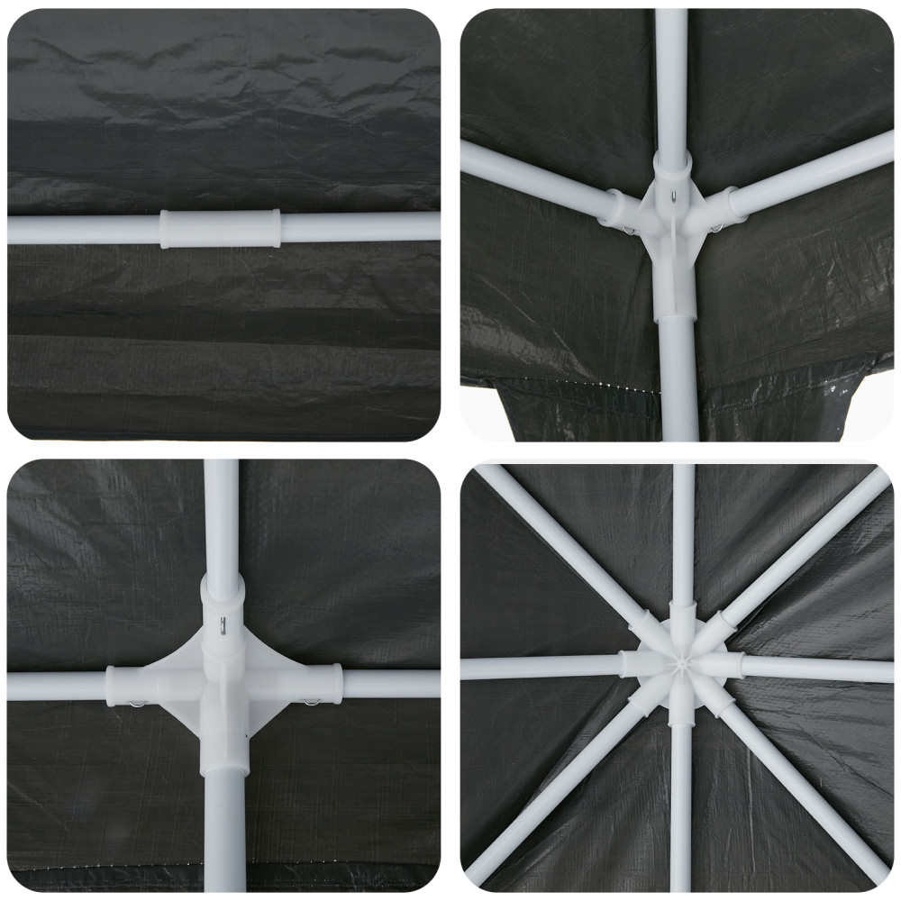 Produktbild för Partytält Antracit 800 x 400 x 266 cm Polyeten och Stål
