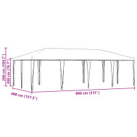 Produktbild för Partytält Grön 800 x 400 x 266 cm Polyeten och Stål
