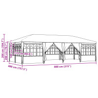 Produktbild för Partytält Vit 800 x 400 x 266 cm polyeten