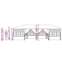 Produktbild för Partytält Antracit 800 x 400 x 266 cm polyeten