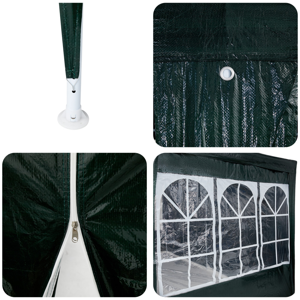 Produktbild för Partytält Grön 800 x 400 x 266 cm polyeten
