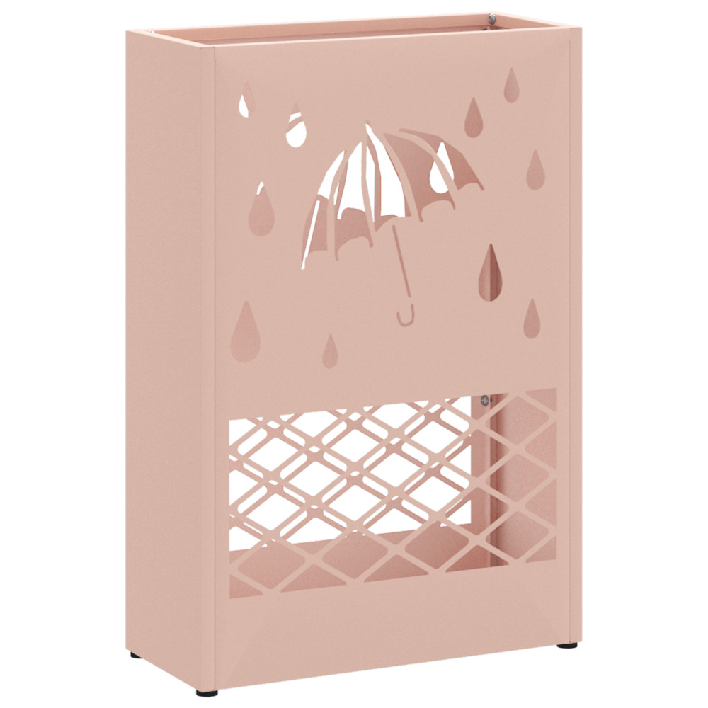 Produktbild för Regn Paraplyställ Rosa 28 x 12 x 41 cm Stål