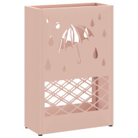 Produktbild för Regn Paraplyställ Rosa 28 x 12 x 41 cm Stål
