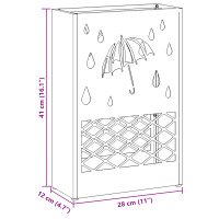 Produktbild för Regn Paraplyställ Rosa 28 x 12 x 41 cm Stål