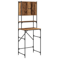 Produktbild för Tvättmaskinskåp Gammalt trä 68 x 48,5 x 194 cm Konstruerat trä