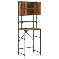 Produktbild för Tvättmaskinskåp Gammalt trä 68 x 48,5 x 194 cm Konstruerat trä