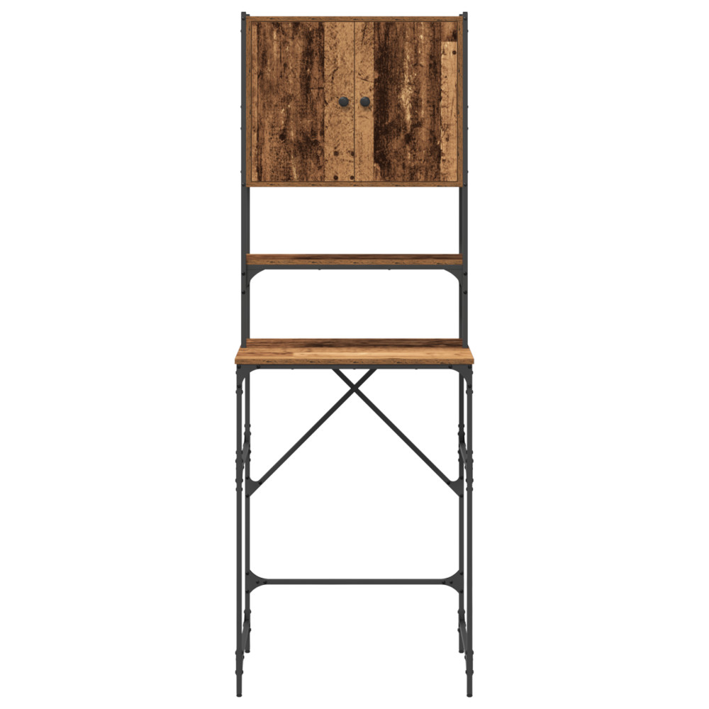 Produktbild för Tvättmaskinskåp Gammalt trä 68 x 48,5 x 194 cm Konstruerat trä