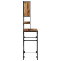 Produktbild för Tvättmaskinskåp Gammalt trä 68 x 48,5 x 194 cm Konstruerat trä