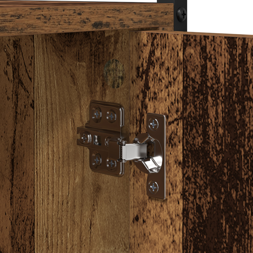 Produktbild för Tvättmaskinskåp Gammalt trä 68 x 48,5 x 194 cm Konstruerat trä